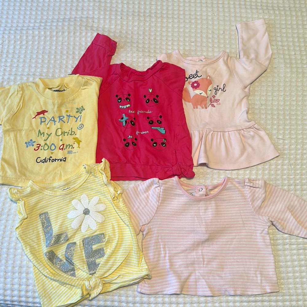 Baby girl shirt bundle size 3-6 months